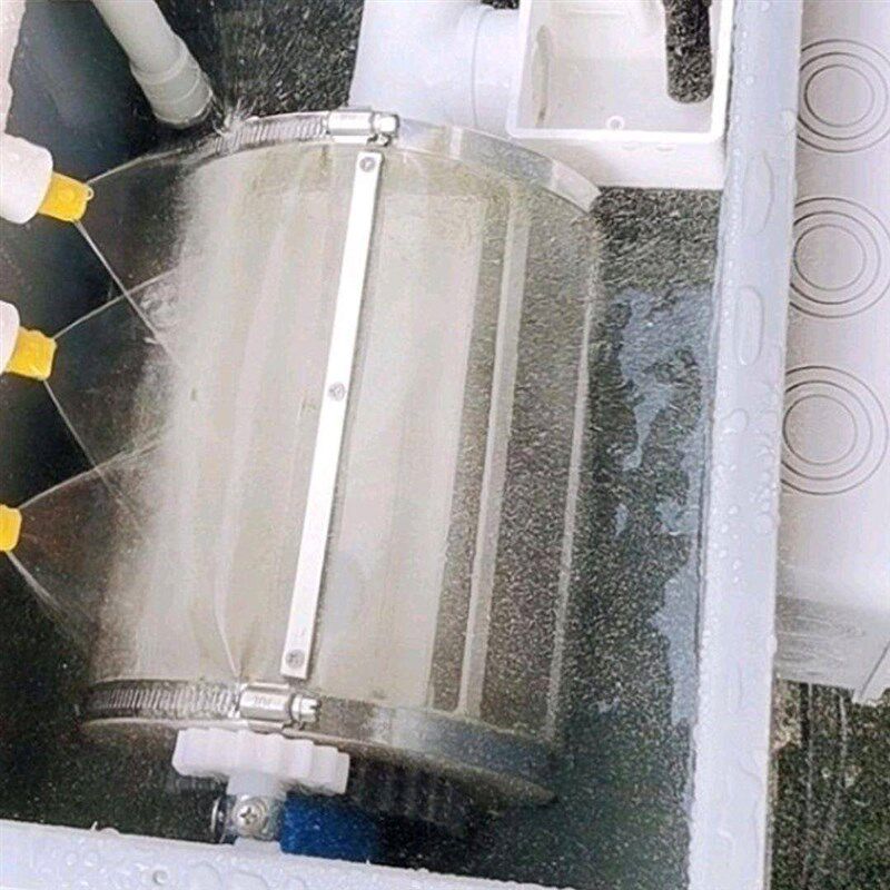 热销第四代芯片双控全自动反冲洗转鼓微滤机鱼池鱼缸周转箱过滤可
