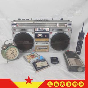 民俗怀旧老物件七八十年代录音机磁带卡带机BB机餐厅橱窗装饰摆件