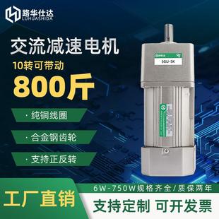 路华仕达减速电机可调变速220V/380V交流立式齿轮调速马达6W-750W