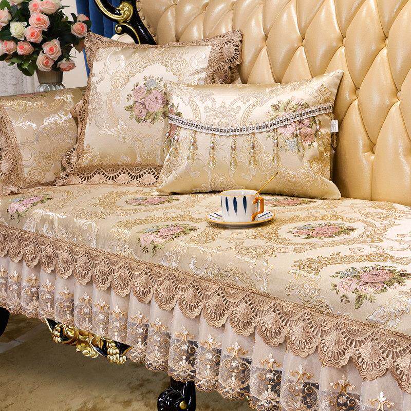 欧式沙发垫四季通用防滑高档奢华布艺客厅贵妃沙发套罩坐垫子定做