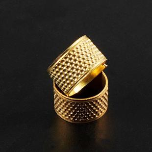 家用手工金属铜顶针开口加厚缝纫工具指套压针器可调护指顶针箍