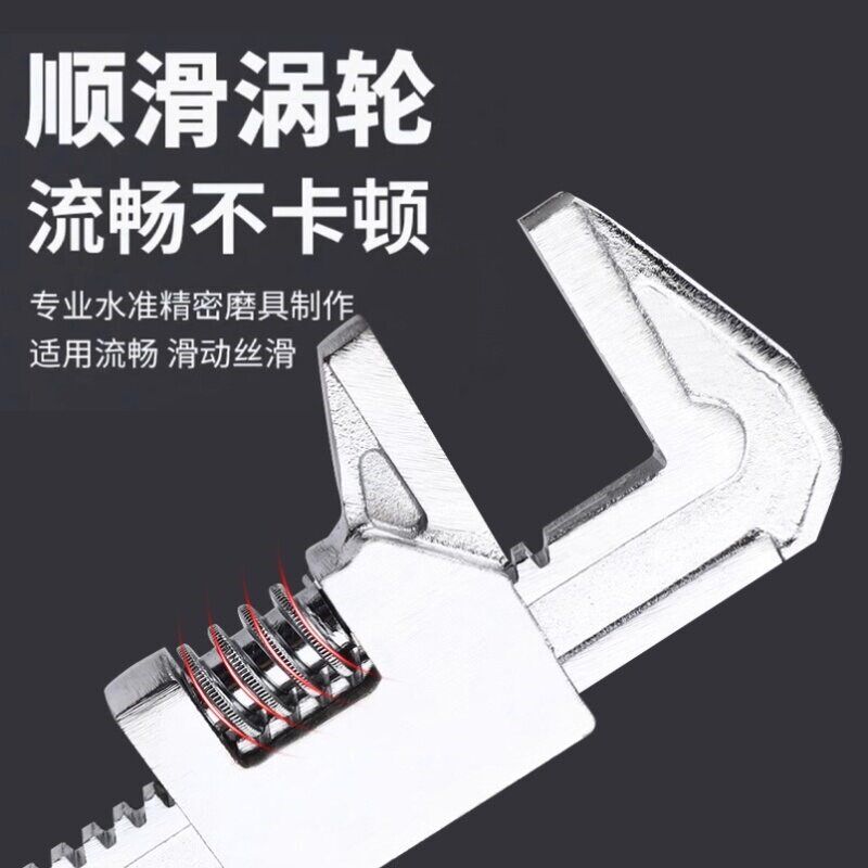 热销大开口F型超薄扳手,活口多功能直角管钳,超薄管钳扳手工具