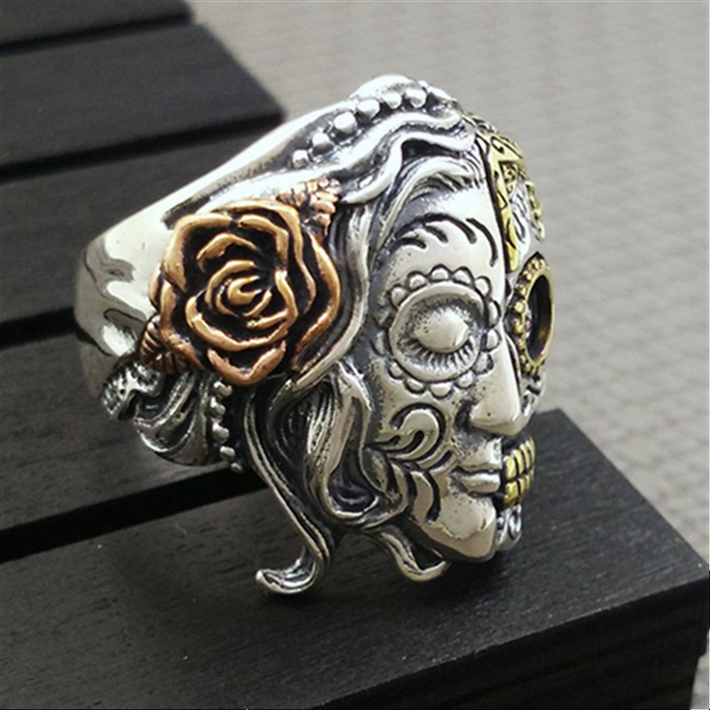新品For Men Fashion Man Rings Rock Rap Mens Skull Ring Mascu