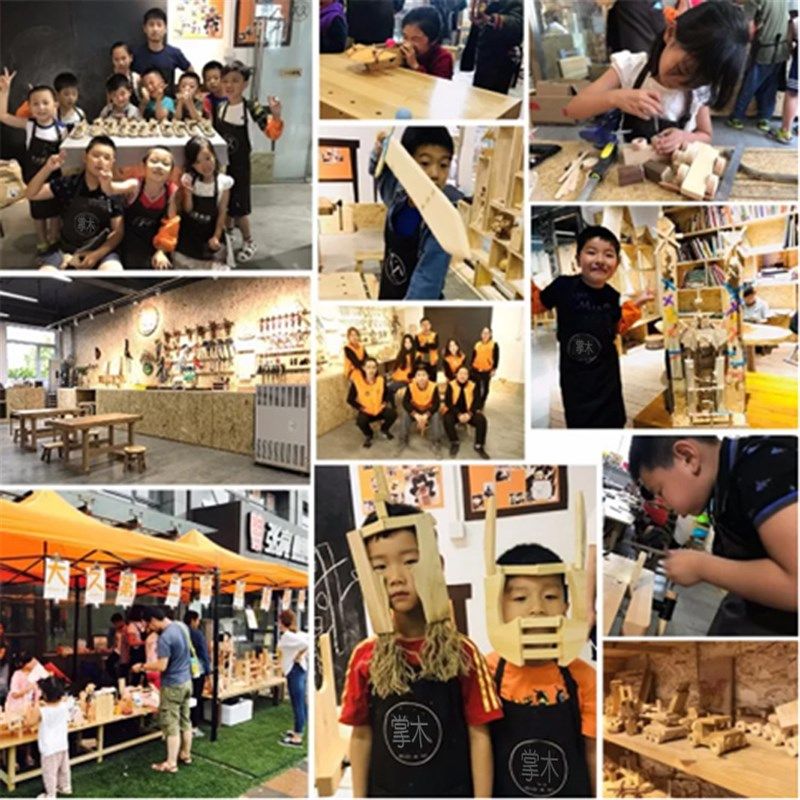 儿童木工DIY材料包拼粘版 传统文化教学幼儿园手工创客劳动课教育