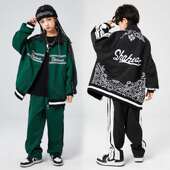 旦演出服潮装 街舞儿童潮服男童嘻哈套装 女童舞蹈衣服少儿架子鼓元