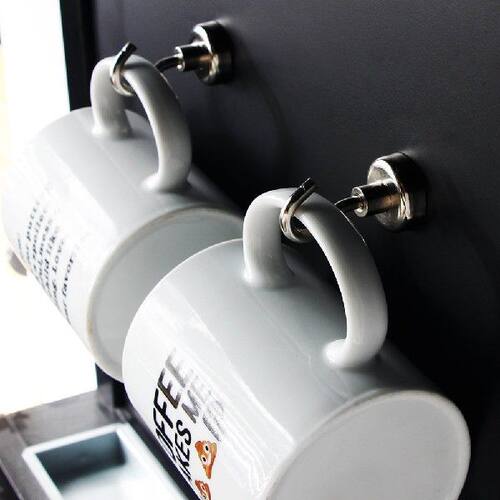 极速.6Pcs Strong Magnetic Hooks Heavy Duty Wall Hooks Hanger