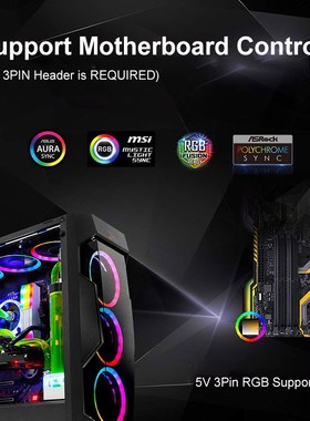 darkFlash CS140 PC Case RGB Fan 140mm ARA SYNC 5V/3pin Coole