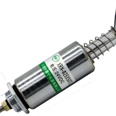 螺线圈圆管XRN2550TL直流12V 24V电磁铁小型推动式定制可带螺纹