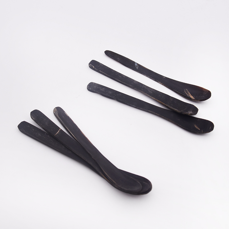 牛角药匙3*1大号中号小号牛角勺牛角药勺22cm加长牛角匙天然牛角