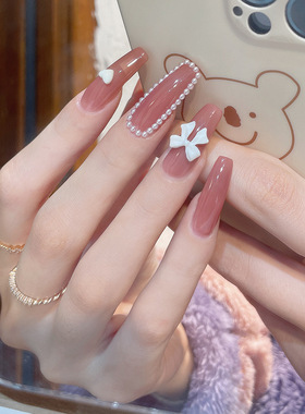 好货Maxfine nail set full set of removable nail patches and