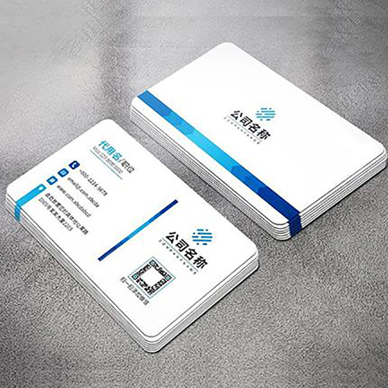 新品铜版纸名片制作订做双面印刷高档商务保修积分订餐体验卡片吊