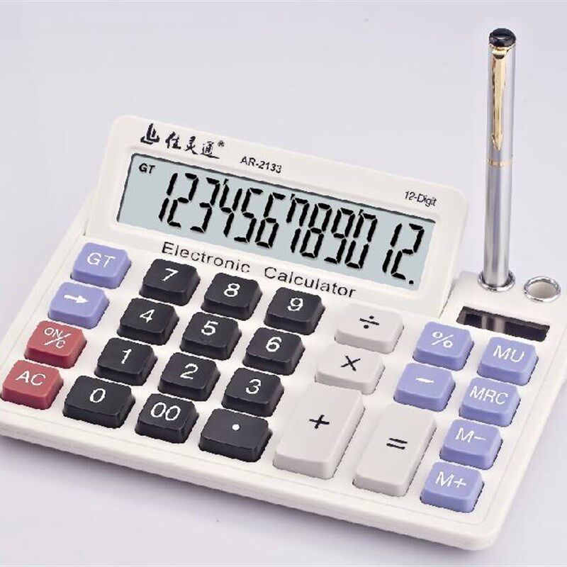 包邮佳灵通计算器2135 财务办公银行专用型电脑按键双电源计算机