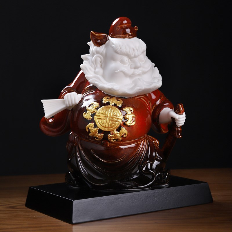 东方泥土新中式陶瓷人物钟馗摆件客厅玄关酒柜书房博古架桌面装饰