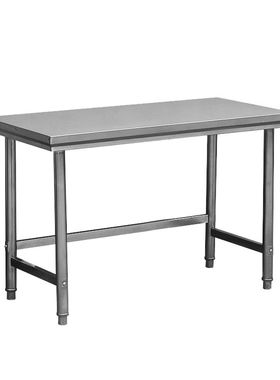 304加厚不锈钢工作台三层商用打荷台操作台面家用长方形切菜桌子