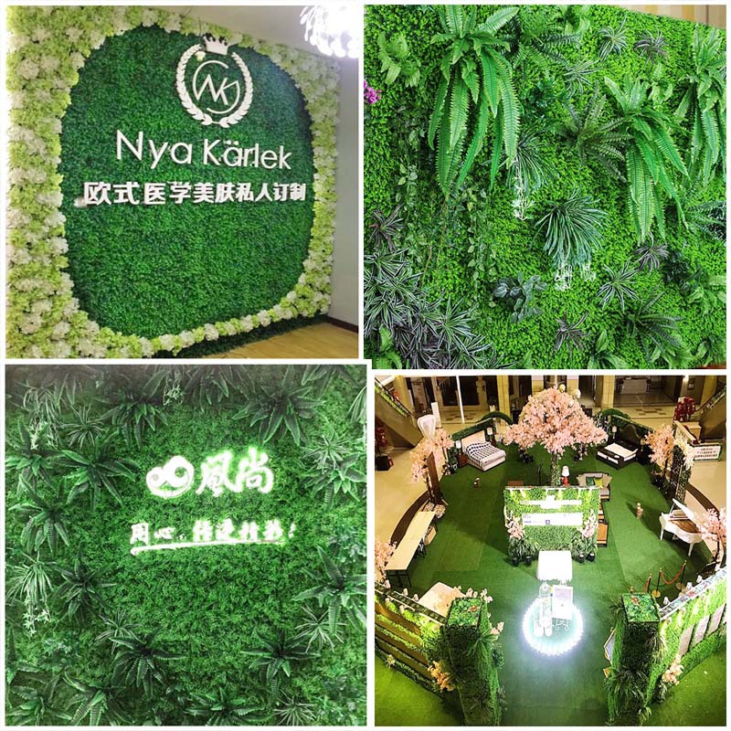防褪色绿植墙面装饰仿真植物墙阳台假花塑料草坪门头店装饰背景墙