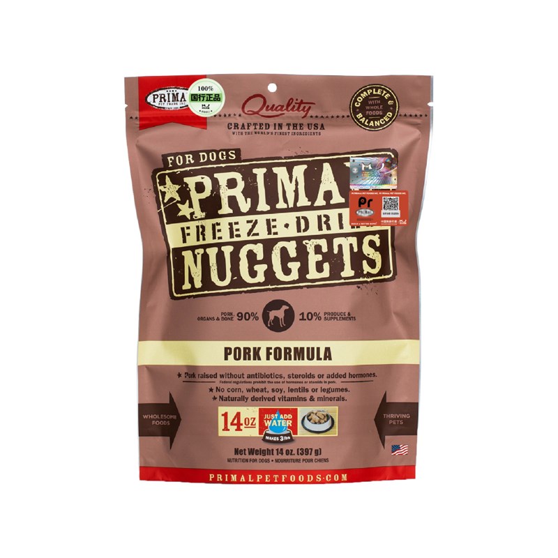 【旺财】美国进口Primal犬主食冻干狗粮pr全犬期猪兔鸡牛肉