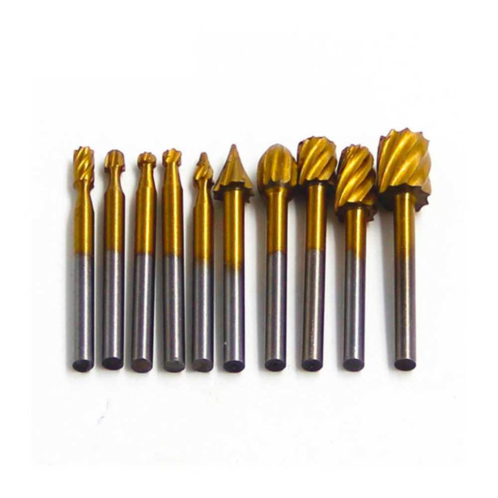 10PCS 1/8 Shank Tungsten Carbide Cutting Grindin