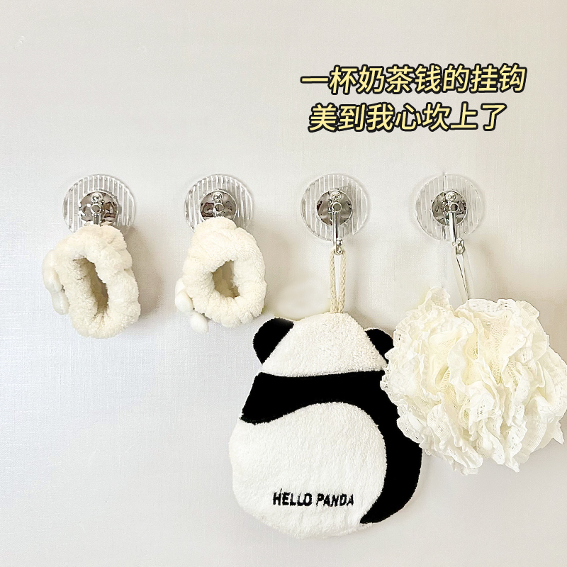 轻奢挂钩黏胶强力免打孔浴室化妆室黏鈎墙壁宿舍门後无痕毛巾挂勾