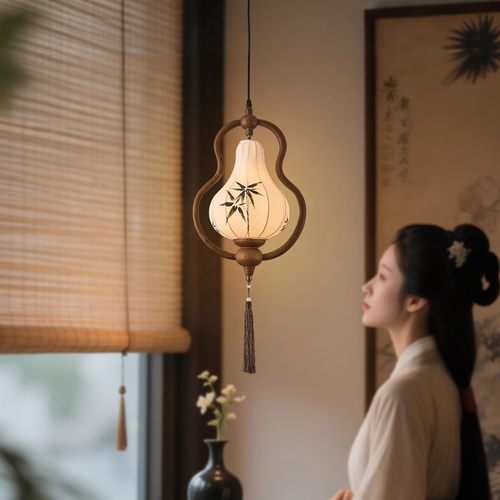 宋式美学床头吊灯卧室宋代美学禅意风茶台玄关新中式国风宋氏灯具