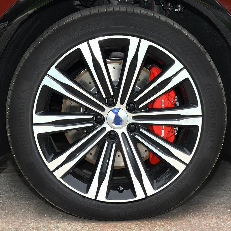 热销于腾势N7轮毂贴纸轮圈个性改装黑化碳纤维改色膜反光防刮车贴