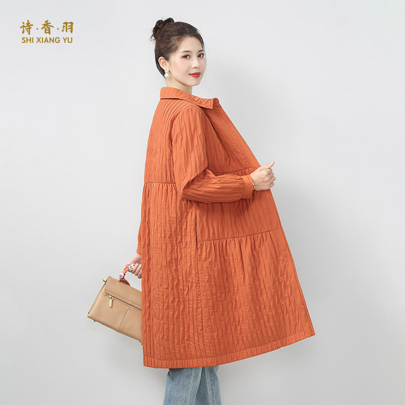 中年妈妈春秋外套中长款洋气大衣