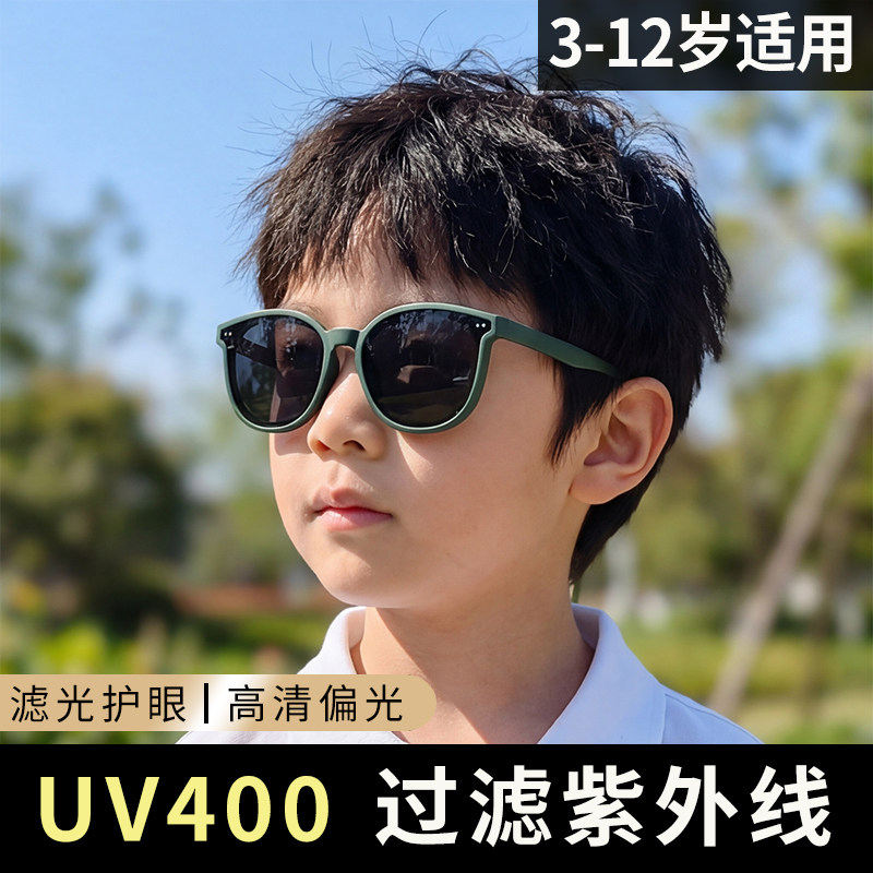 男童太阳镜2026新款专业偏光防紫外线防晒护眼潮酷宝宝墨镜儿童