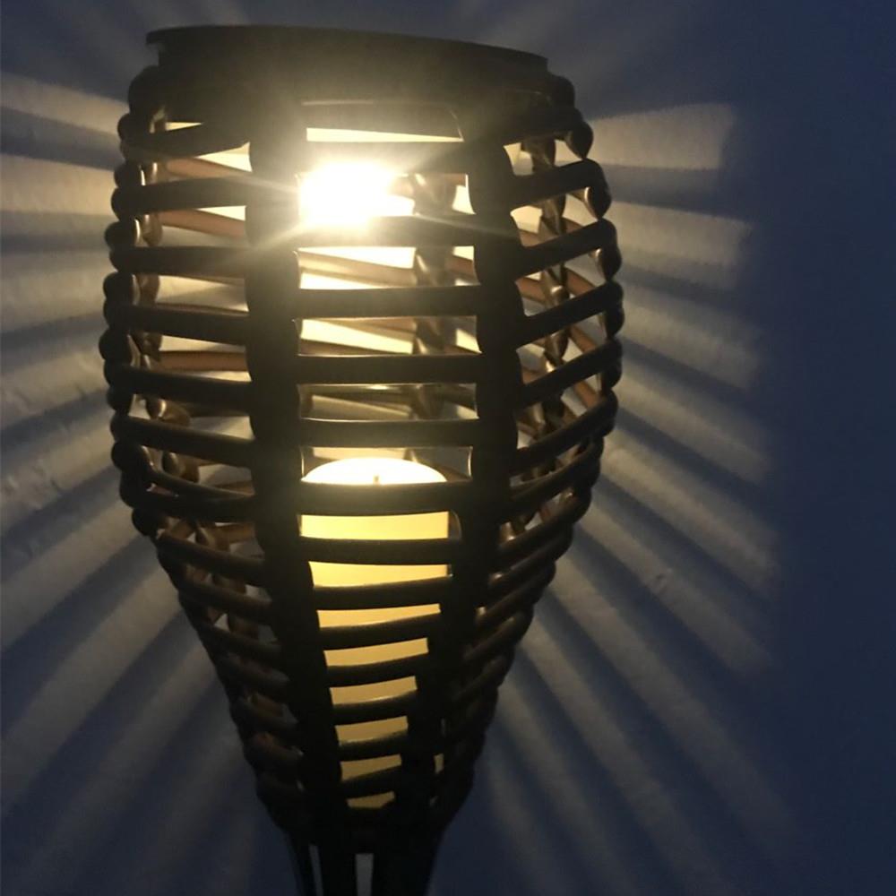 太阳能藤编草坪灯小管地插灯广场公园庭院灯户外防水太阳能景观灯