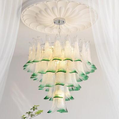 法式轻奢穆拉诺玻璃吊灯现代马蹄复式楼别墅客厅卧室温馨民宿吊灯