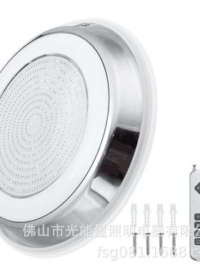 316不锈钢水池灯 12V 七彩带遥控 开关控制 水底灯 35W 55W IP68
