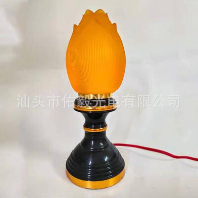 佑毅Y70102合金宫灯红光插电供灯佛灯摆台灯具用品厂家