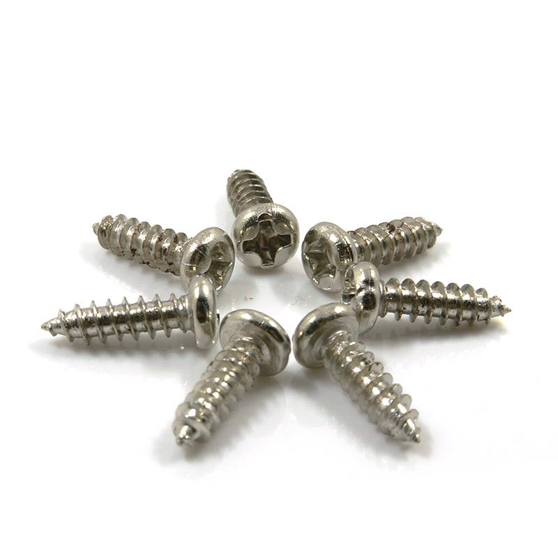 PA镀镍螺丝 圆头十字自攻螺钉 M4盘头电子小螺丝厂家生产
