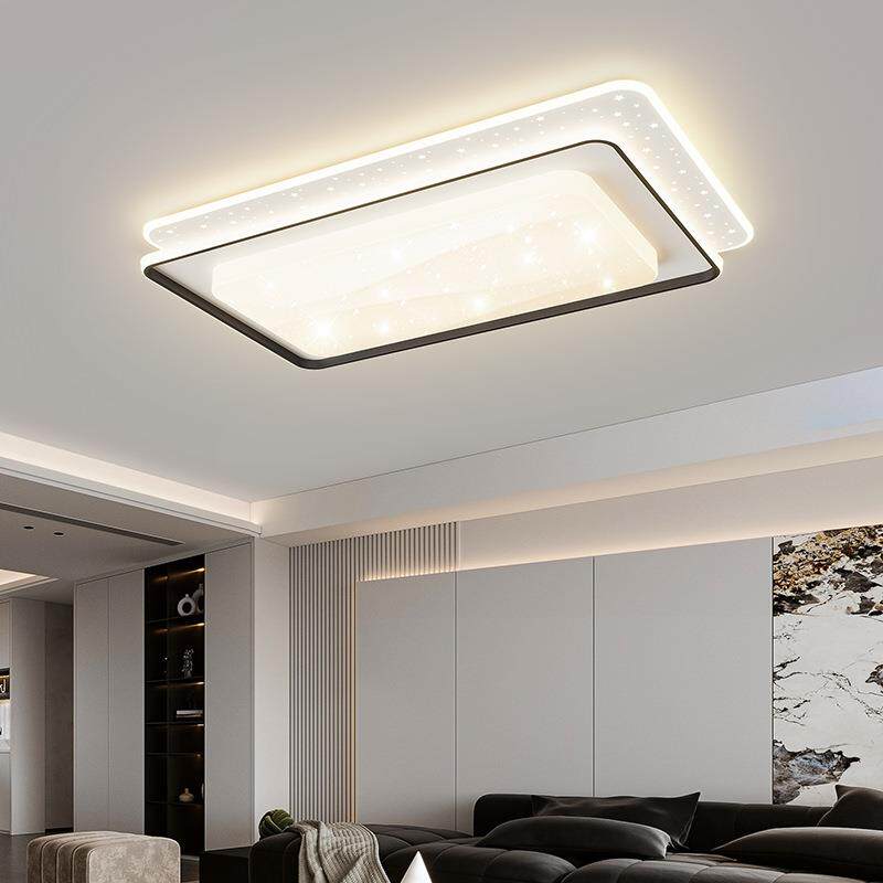 客厅灯现代简约大气主灯2023新款极简大灯吸顶灯全屋灯具套餐组合