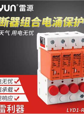雷源LYD1-R20/R40/R60/R80 熔断器组合电涌保护器 熔断一体避雷器