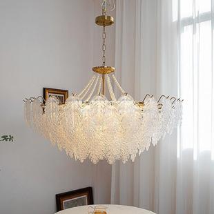 轻奢吊灯客厅2024新款灯具现代简约大气法式轻奢网红可换灯泡