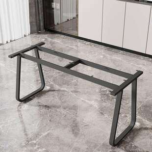 桌腿铁艺支架瓷砖岩板实木大板金属桌架大理石餐桌脚铁艺简约