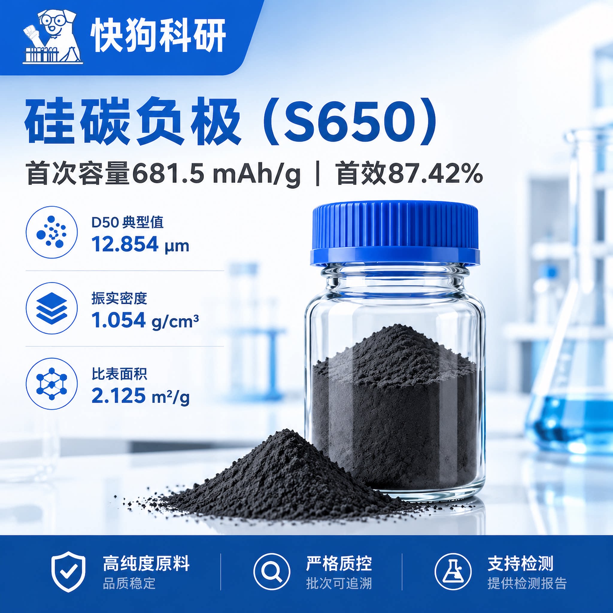 S650锂电硅碳负极材料粒度均匀