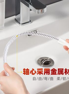 日本下水道疏通器卫生间水池毛发头发疏通刷厨房水槽管道清理器