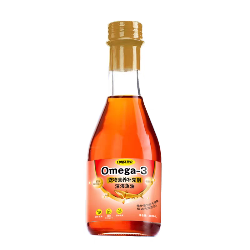 樊克磷虾鱼油猫用狗用宠物防掉毛维护皮毛健康按压深海鱼油200ml