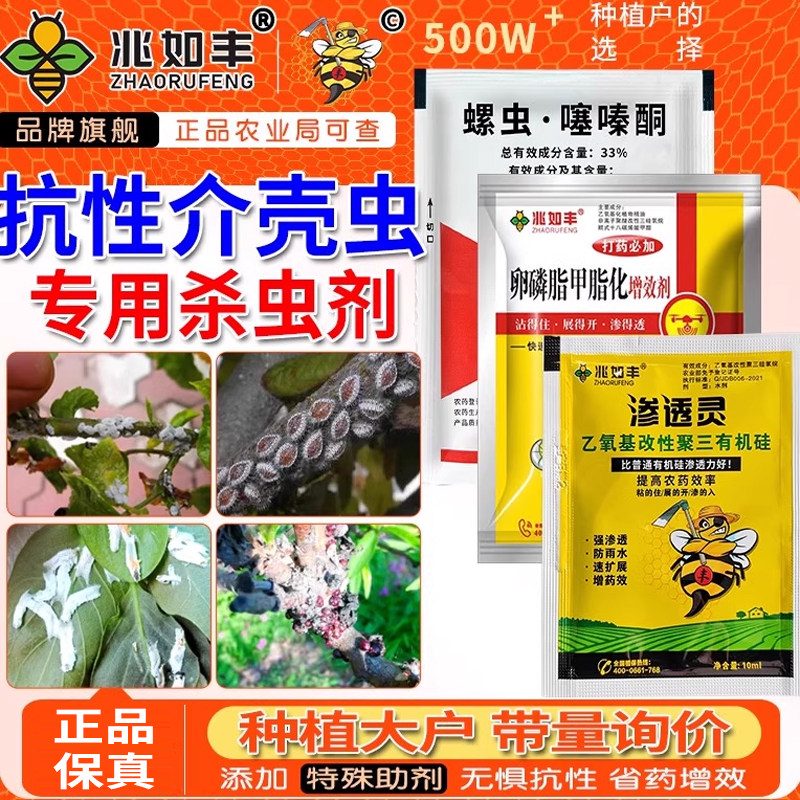 介蚧壳虫专用杀虫剂螺虫乙酯噻嗪酮飞虱蚜桃柿子柑橘树虫卵双杀药