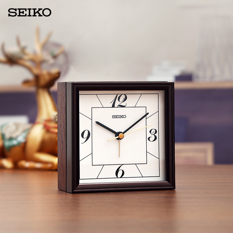 精工木质闹钟闹铃时钟