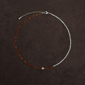 OLIO 礼物 新年限定红玛瑙 ACETO油醋汁·红花玛瑙珍珠拼接项链