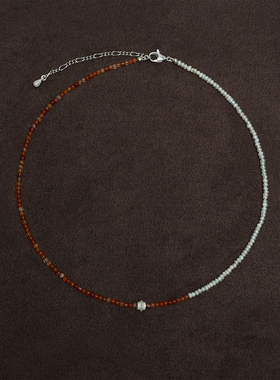 OLIO E ACETO油醋汁·红花玛瑙珍珠拼接项链 新年限定红玛瑙 礼物