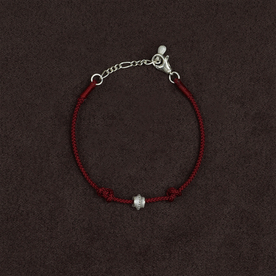 【欧阳娜娜同款】OLIO E ACETO·纯银红绳双结手链 平安新年
