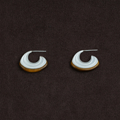 ACETO油醋汁·纯银弧光耳环 OLIO 虎眼石白玉髓