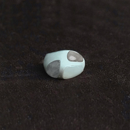 OLIO E ACETO油醋汁 · 纯银镶嵌果核戒指