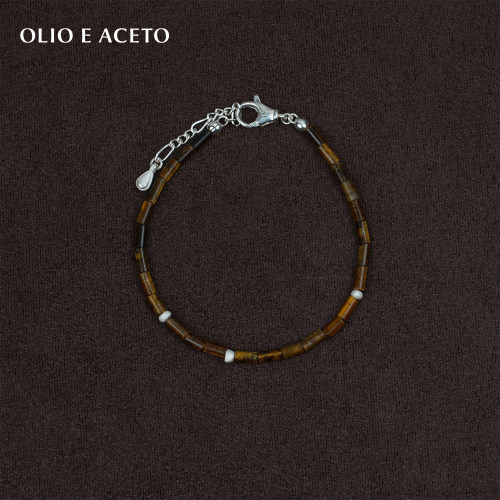 OLIOEACETO纯银虎眼石手链