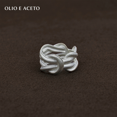 OLIO E ACETO油醋汁·纯银绳结戒指