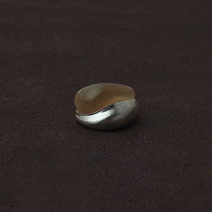 双环戒指 ACETO油醋汁·OUDE 合作系列 黑牛角白牛角 WAAG OLIO