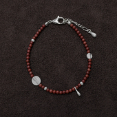 OLIO 新年礼物 红石青金石 ACETO油醋汁·纯银年轮串珠手链