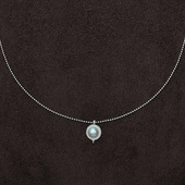 OLIO ACETO油醋汁·纯银珍珠涟漪吊坠项链